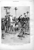 Original Old Antique Print Garrison Amusements English In Egypt A Horse Show