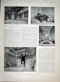 Original Old Antique Print Popes Private Apartments In Vatican 1898 Rome 19th