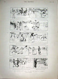 Original Old Antique Print Amateur Huntsman Or Tale New Shirt 1898 Victorian