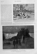 Old Antique Print Sidney Harbour Commonwealth Celebrations Australia 1901 20th