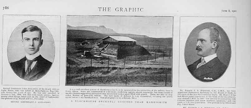 Original Old Antique Print Boer War Blockhouse Nr Harrismith Natal 190 20th