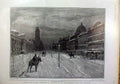 Original Old Antique Print St Petersburg Evening After The Massacre 1905 20th