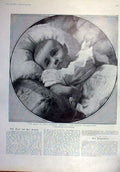 Original Old Antique Print Infant Tsarevitch Heir To Russian Throne 1905 20th