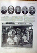 Original Old Antique Print Madame Stoessell Home From Port Arthur 1905 20th