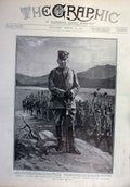 Original Old Antique Print Marshal Oyama Cic Japanese Forces Before Mukden 1905