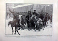 Original Old Antique Print Torpedo Launch Voyage By Land To Vladivostok 1905