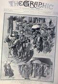 Original Old Antique Print Party Braves In Motor Car 1905 New Lanchester 20th