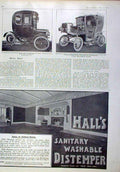 Original Old Antique Print A Doctors Car 1905 & NewWheeled Hanson 20th