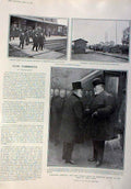 Original Old Antique Print King Edward & Loubert At Gare De Lyon Paris 1905 20th