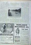 Original Old Antique Print Scottish Reliability Trials 1905 Cars On Way 20th