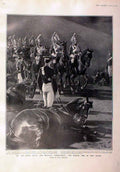 Original Old Antique Print Musical Ride The Blues 1905 Military Tournamen 20th