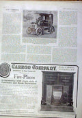 Original Old Antique Print New Motor Cab For London 1905 Cars 20th Century