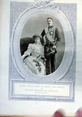 Original Old Antique Print Prince Gustav Adolf Sweden & Norway