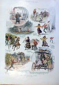 Original Old Antique Print Love Quest Bodgers 1905 Comic 20th Century