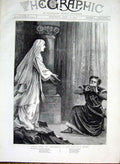 Original Old Antique Print Scene From Il Talismano At Her Majesty'S Opera 1874