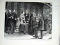 Original Old Antique Print Flower Show Drapers Hall Garden 1874 19th