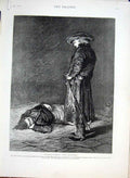 Original Old Antique Print 1874 Fine Art Book Illustrations 19th