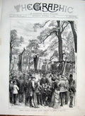 Original Old Antique Print Archbishop Manning Adressing Meeting Hyde Park 1874