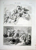 Original Old Antique Print Pictures By Wilheim Von Kaulbach 1874 19th
