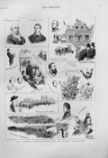 Original Old Antique Print Liverpool Election 1880 Artists 19th