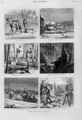 Original Old Antique Print Farm Life Canada 1880 *1 19th Century