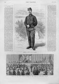Original Old Antique Print George I King The Hellenes Portrait 18 19th
