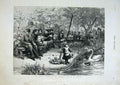 Original Old Antique Print Garden Brewers Company Stephney London 1884 Victorian
