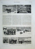 Original Old Antique Print Canada Illustrated Note At Winnepeg 1884 Victorian
