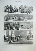 Original Old Antique Print Mutiny At Assiqut Egypt 1884 19th Century