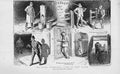Original Old Antique Print Searchlights Light In Dark Places 1892 Victorian