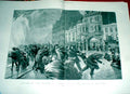 Original Old Antique Print Stormy Day On The Parade Hasting By Barnes Sea Side