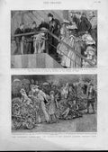 Original Old Antique Print Childrens Floral Fete Regents Park Ormond St Hospital