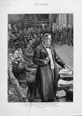 Original Old Antique Print All Night House Commons 1896 19th Century
