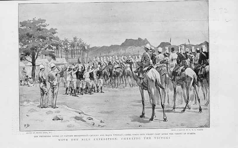 Old Antique Print Cheering The Victors After Taking Suarda Nile Expediti