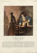 Original Old Antique Print No Money Illustration To House On The Hill Fine Art