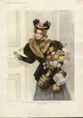 Original Old Antique Print Christmas Morning Visit Bt St Rejchan 189 Victorian