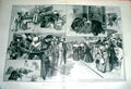 Original Old Antique Print National Pilgrimage To Grotto At Lourdes 1905 20th