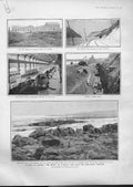 Old Antique Print Niagra Falls Danger 1905 Water Extraction Electricity 20th