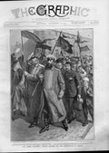 Original Old Antique Print Aux Armes Citoyens Officers In Moscow 1905 Russia