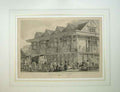 Original Old Antique Print 1820 View Ancient House Butter Market Sparrow Pawsey