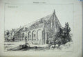 Original Old Antique Print Ovrscamp Noyon Church France Architecture C1875 19th