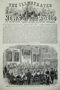 Old Antique Print 1860 Anniversary Dinner Royal Infirmary Hospital City 19th