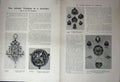Original Old Antique Print 1909 Art Journal Jeweller GSilver Pendants Beads