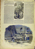 Old Antique Print Sash-Bar Machine Great-Exhibition Workmen Building 1850 19th