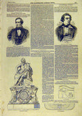 Original Old Antique Print Andre Naas Jeremie Haileybury Silver Scarabus 1850