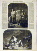 Old Antique Print Fatal Statue Kearney Dirk Hatteraick Cave Weigall 1853 19th