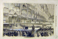 Original Old Antique Print 1855 Palace Industry Paris Emperor French Victorian