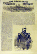 Old Antique Print 1855 Portrait General Pelissier French Troops Military 19th