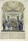 Old Antique Print 1855 Queen State-Ball Grand-Staircase Buckingham Palace 19th