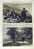 Old Antique Print 1855 Waiting-Gun Shooting Bottomley Hatfield Jutsum Art 19th